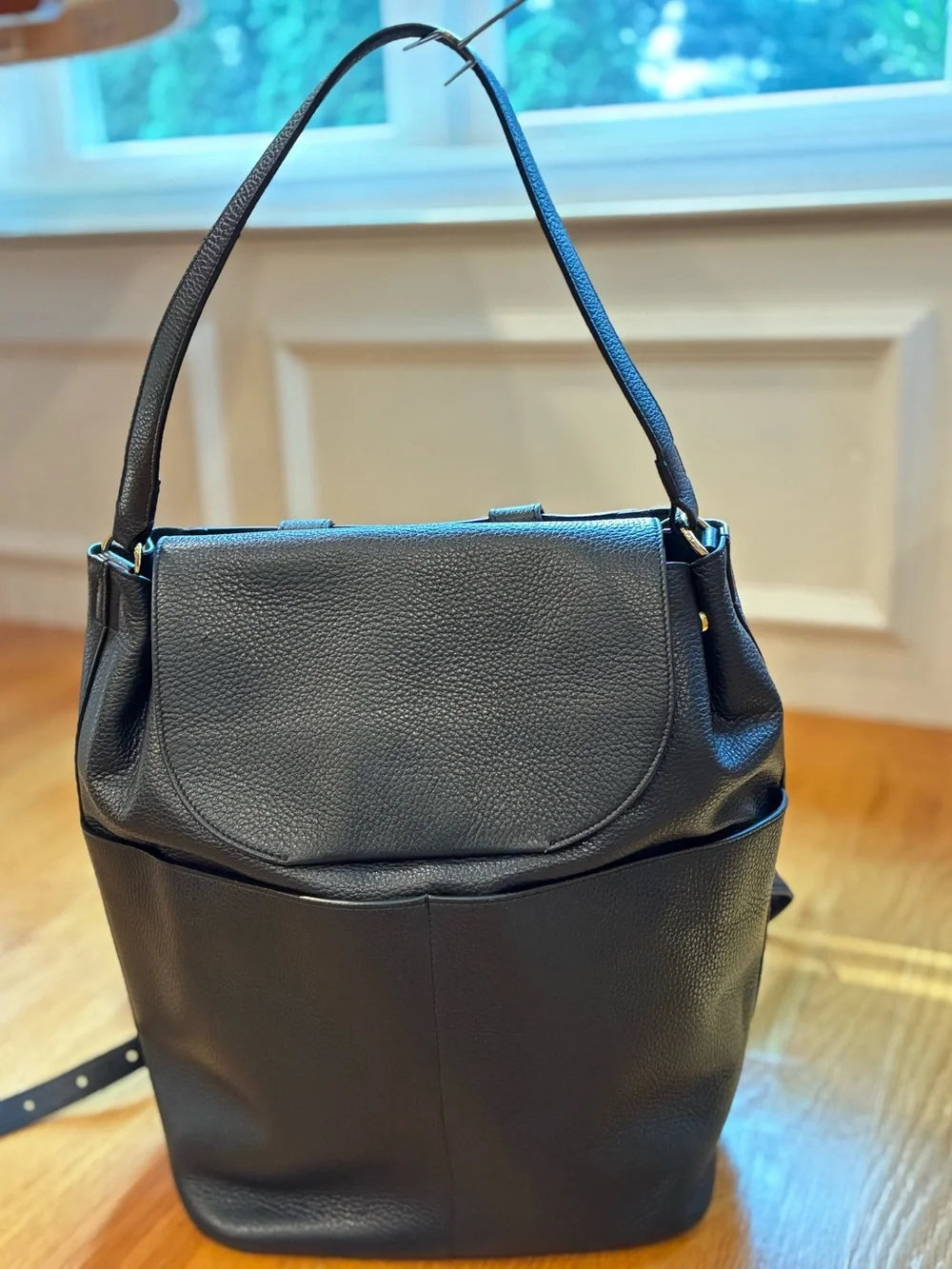 Cuyana Leather Backpack 13-inch Black
